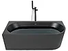 Eckbadewanne GOCTA 170 x 80 cm Schwarz rechtsseitig