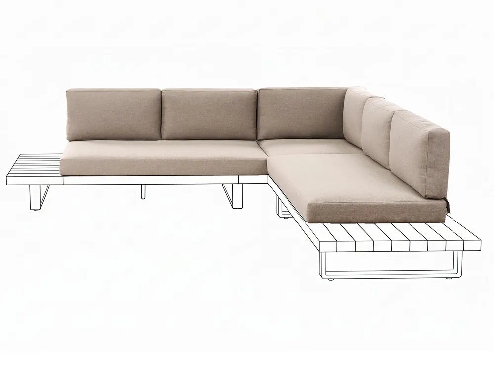 Outdoor Kissenbezug Set MYKONOS Taupe
