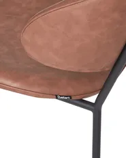 Esszimmerstuhl 2er Set KIANA Kunstleder Braun_938994
