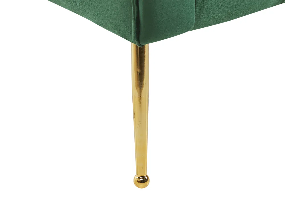 Chaiselongue NANTILLY Samtstoff Dunkelgrün_782122
