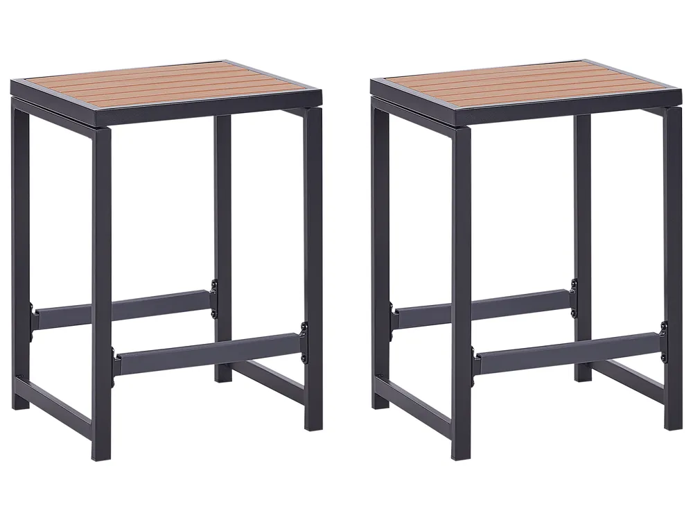Outdoor-Küche mit Spüle AVETRANA Schwarz Metall_933481