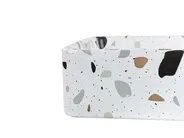 Aufsatzwaschbecken NULES 51 x 34 cm Keramik Terrazzo Optik Terrazzo Weiß_922119