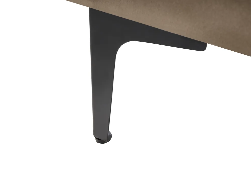 Bett mit Lattenrost Samtstoff SUZETTE 160 x 200 cm Beige_1052987
