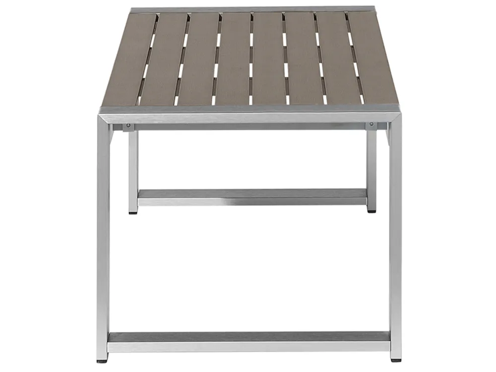 Lounge Set mit Tisch 4-Sitzer SALERNO Metall Dunkelgrau_679562