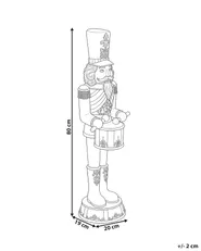 Weihnachtsdekoration KINNARI 80 cm Nussknacker Rot / Weiß_1175246