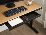 Electric Adjustable Standing Desk PENLY 120 cm 60 cm with USB Port Black/ Light Brown_1031380