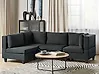 Modul Ecksofa 4-Sitzer UNSTAD Stoff Schwarz rechtsseitig