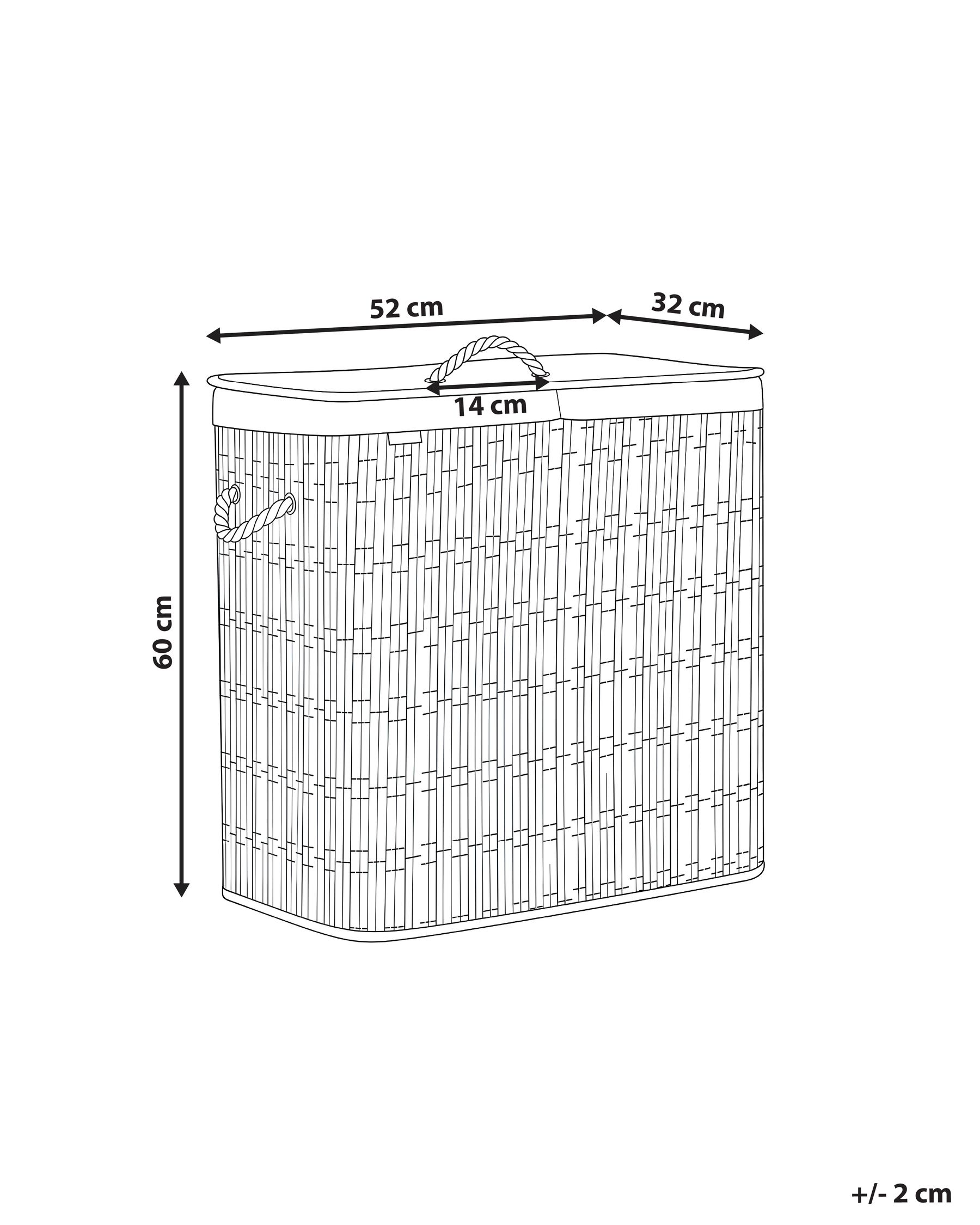 Laundry Basket with Lid ARRAIAS Fabric White 100 L_1063781