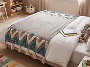 Kuscheldecke KOTTAYAM Baumwolle 130 x 180 cm Grau_1182704