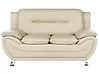 Sofa 2-Sitzer LEIRA Kunstleder Beige