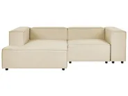 Modular Corner Sofa 2 Seater APRICA Faux Linen Beige Right Hand_856930