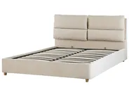 Postelja s prostorom za shranjevanje BATILLY Žamet Svetlo bež 160 x 200 cm_830110