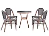 Gartenmöbel Set 4-Sitzer RIFREDDO Polyrattan Grau