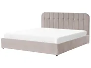 Ottoman Bed CHALLANS Chenille Taupe 180 x 200 cm (EU Super King)_1023091
