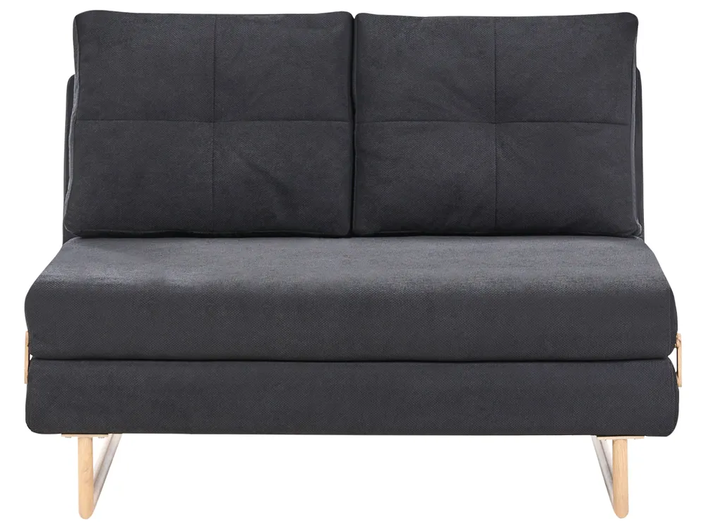 Living Room Set 6 Seater JERSLEV Fabric Black_1013841