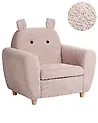 Kindersessel Nilpferd MARIBO Bouclé Pastellrosa
