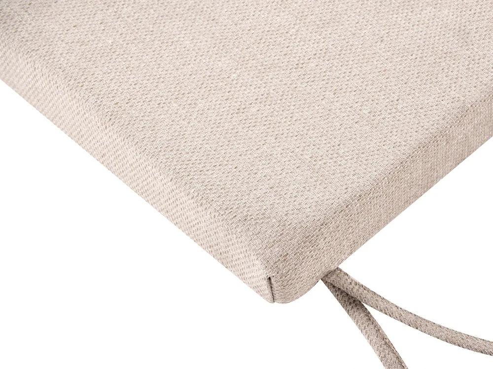 Gartenbank mit Auflage SOVANA 120 cm mit Stauraum Akazienholz Beige_1110054