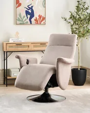 Relaxfauteuil PRIME inclusief voetensteun Stof Taupe_927478