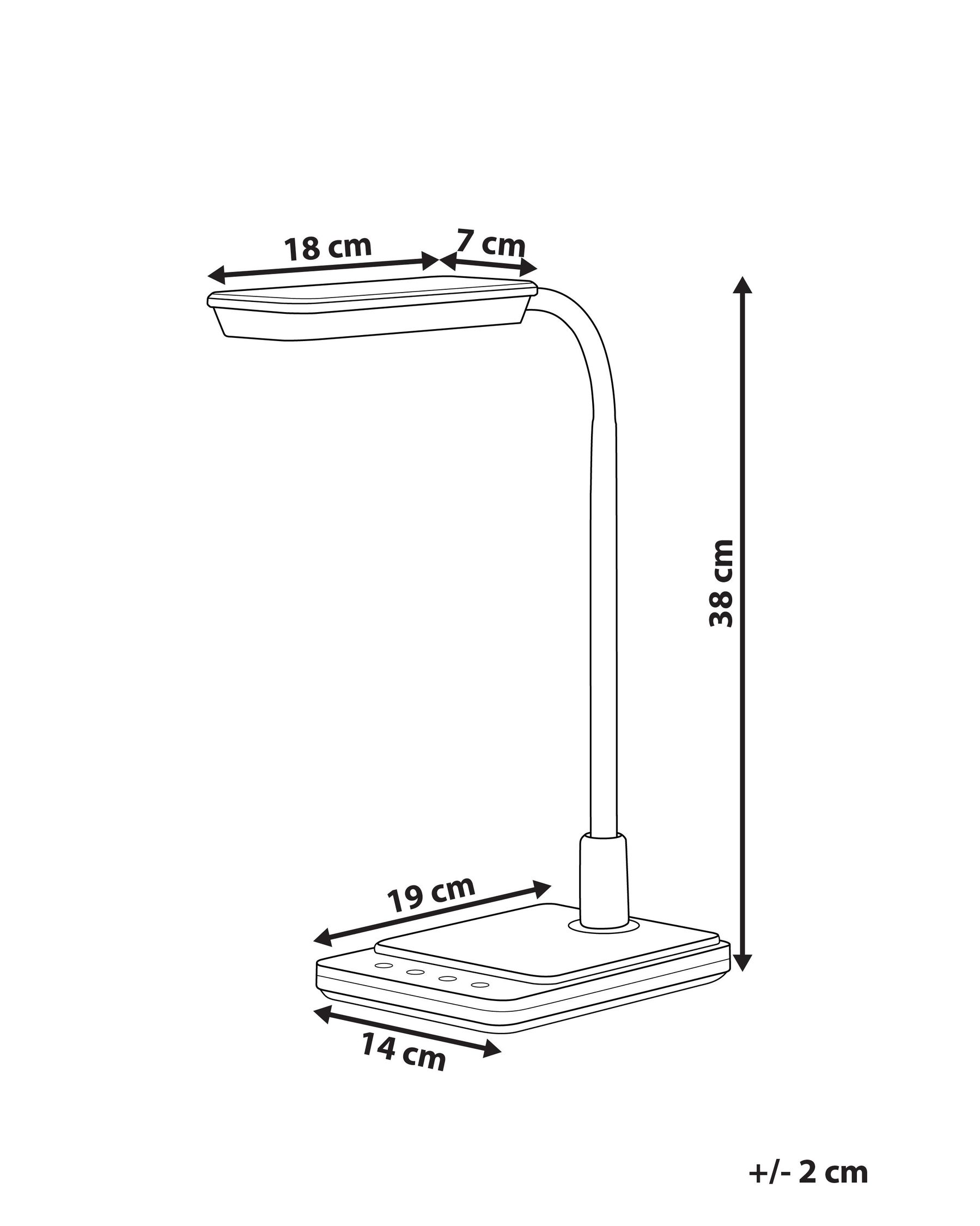 LED Desk Lamp CENTAURUS with Dimmer Metal White_854045