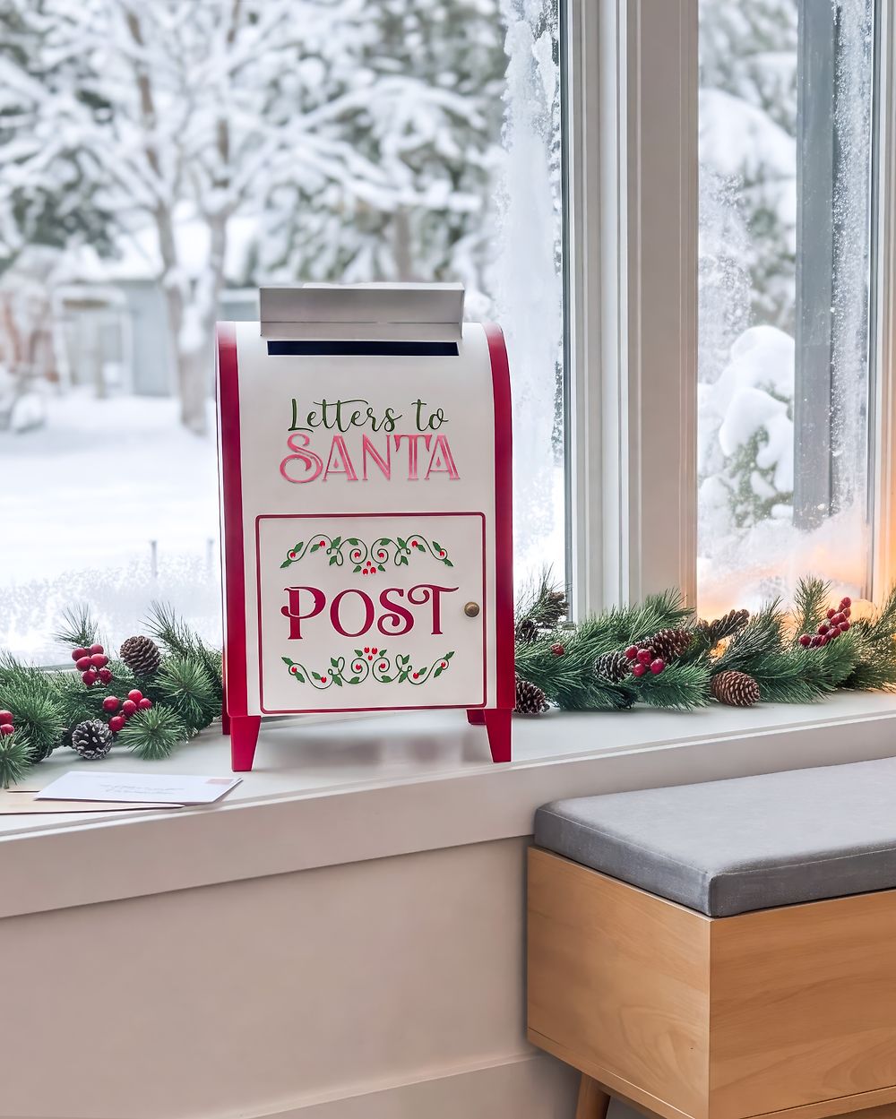Santa Post Box VETELI 40 cm White