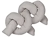 Dekokissen 2er Set GLADIOLUS 172 x 14 cm Bouclé Grau Ohne Muster