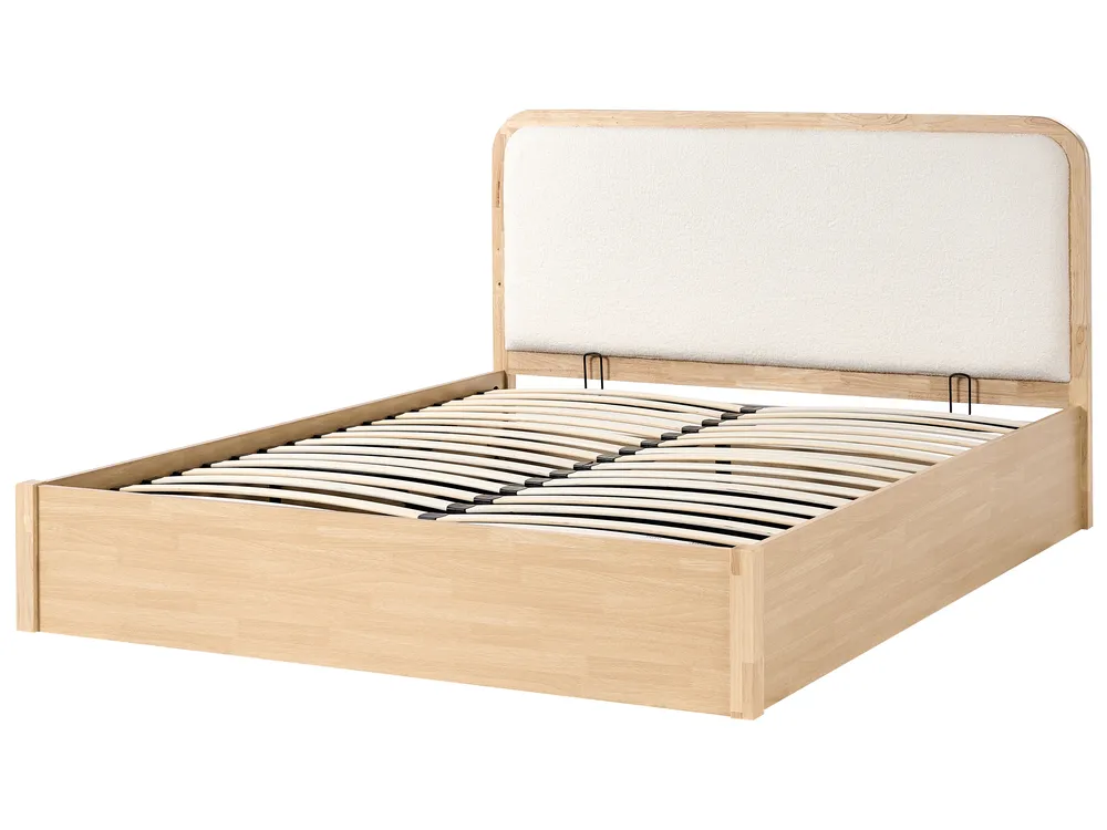Ottoman Bed PEROUGES Light Brown 160 x 200 cm (EU King Size)_1047682
