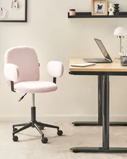 Desk Chair MORAGA Velvet Pastel Pink_1064472