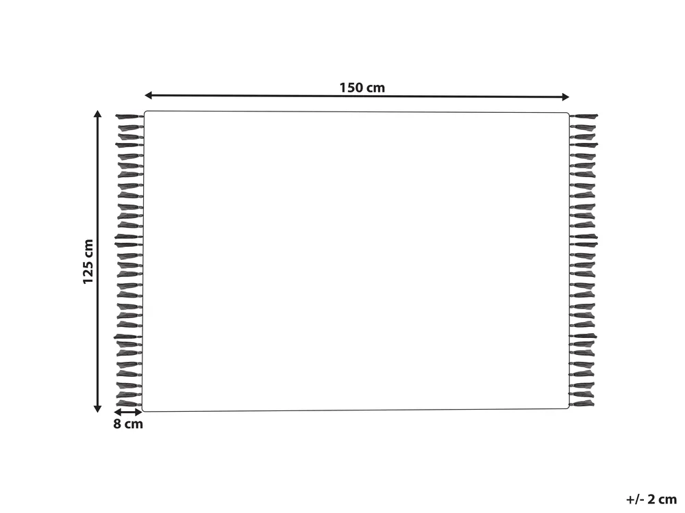Kuscheldecke LAPU Baumwolle 125 x 150 cm Senfgelb_839595