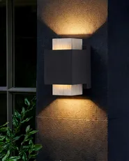 LED Außenwandleuchte 2er Set TIMOK Schwarz_1099997