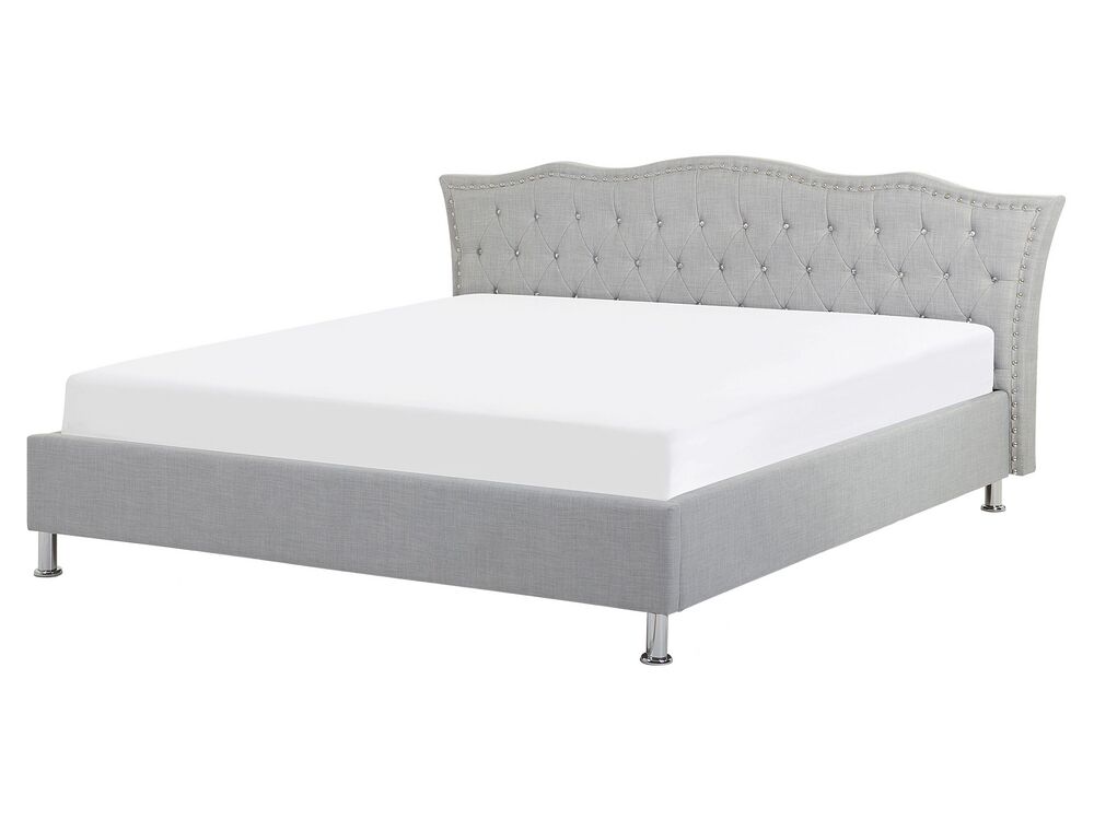 Bed Fabric METZ 160 x 200 cm (EU King Size) Light Grey