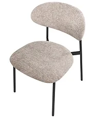 Set of 2 Dining Chairs COWLEY Chenille Taupe_1040064