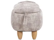 Storage Animal Stool DOGGY Dog Velvet Beige_783225