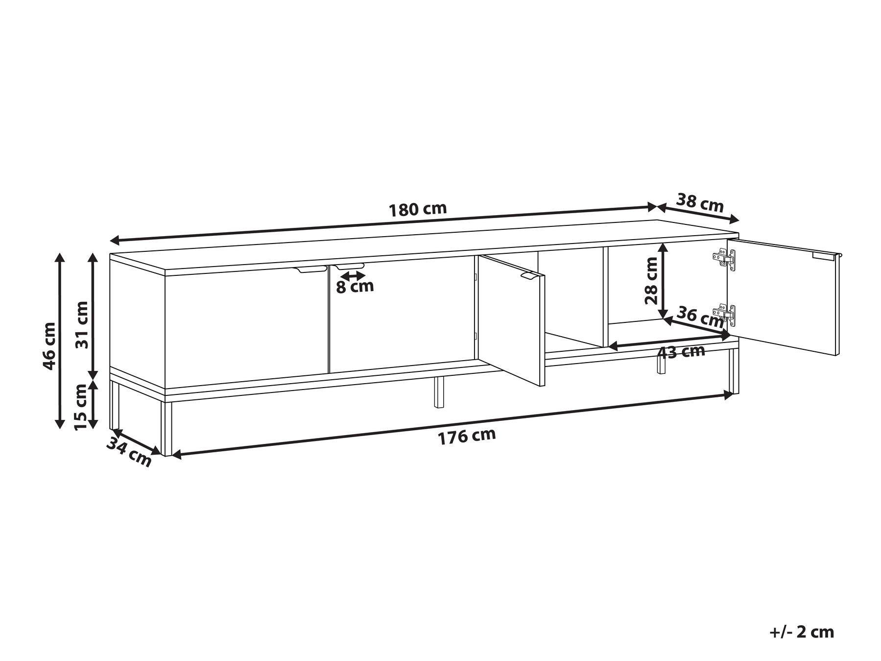 TV Stand ADELAIDE White_1012162