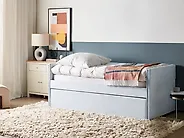 Trundle Bed Velvet TROYES 90 x 200 cm (EU Single) Light Blue_837059
