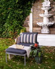 Gartenkissen 2er Set KASTOS Streifenmuster 40 x 70 cm Taupe_927444