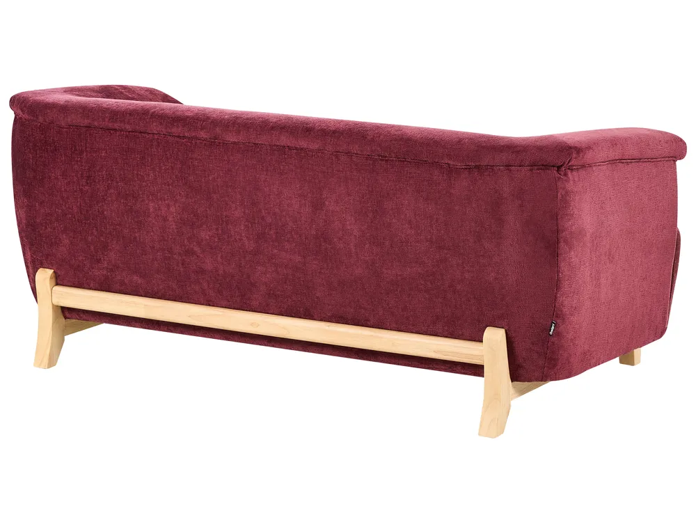 Living Room Set 5 Seater ALNOR Chenille Burgundy_1019124