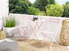 Bistro Set klappbar FIORI Metall Pastellrosa