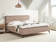Bed Bouclé LESSAY 180 x 200 cm Taupe_1188069