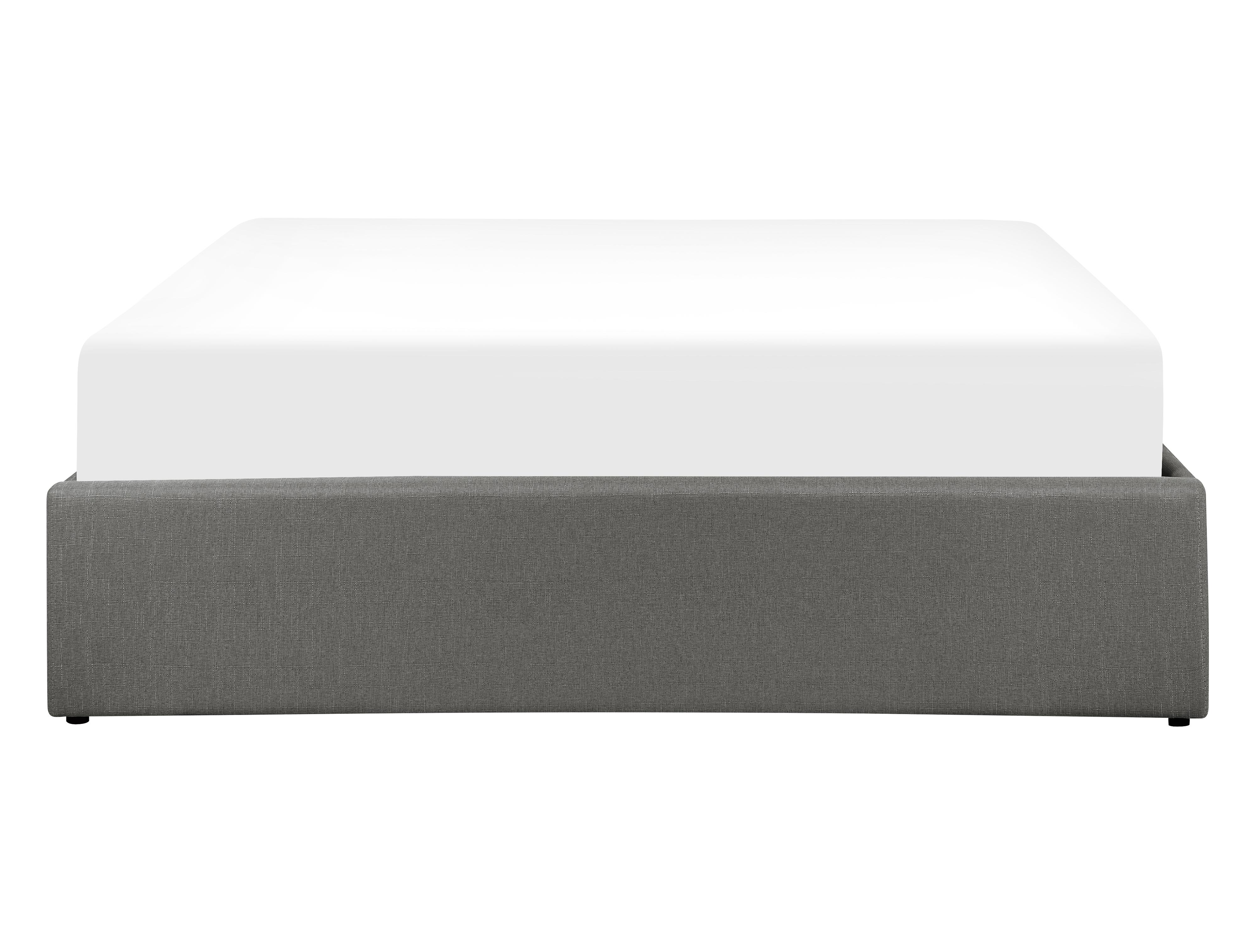Ottoman Bed without Headboard DINAN Fabric Dark Grey 140 x 200 cm (EU Double)_759546