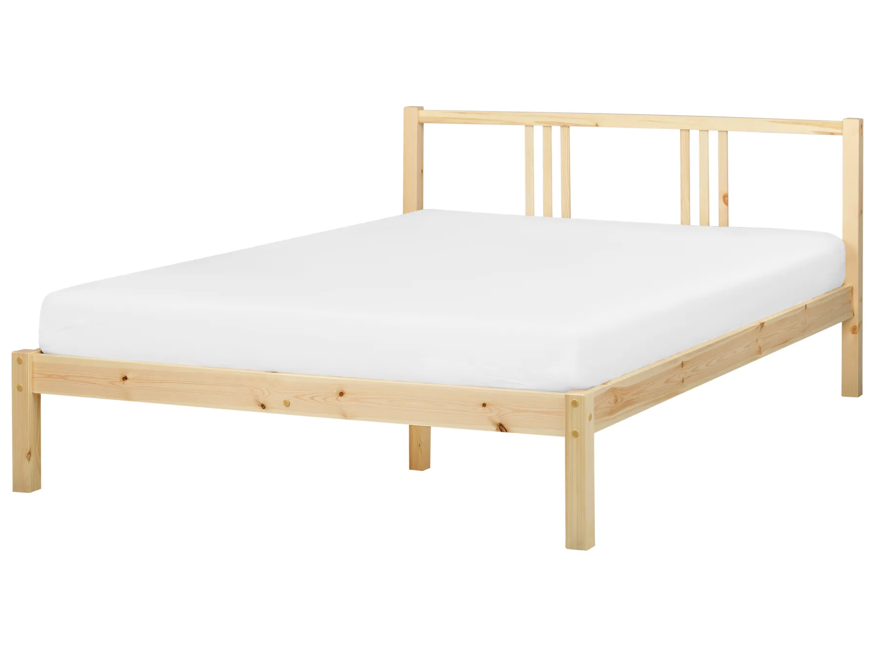 Bed Pine Wood VANNES 140 x 200 cm (EU Double) Light Brown_918194