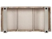 Garden Corner Sofa with Table 5 Seater LANCIANO PE Rattan Off-White Right Hand_930945