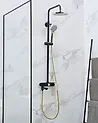 Mixer Shower Set with Rainshower GURARA Black/ Gold