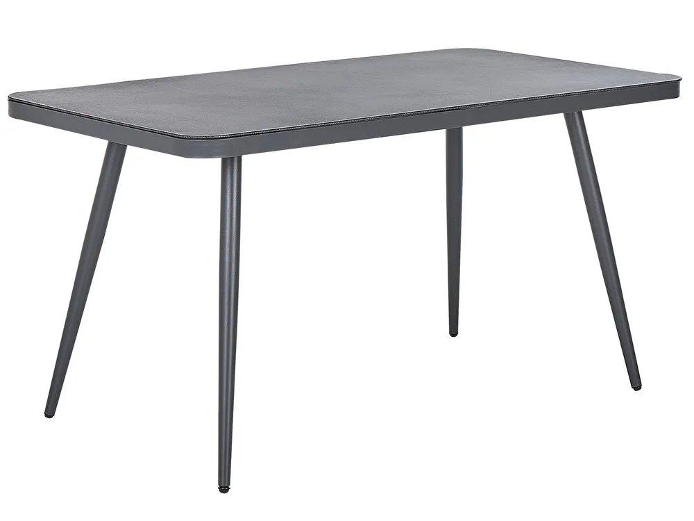 Gartentisch LIPARI 140 cm 80 cm Glas Grau