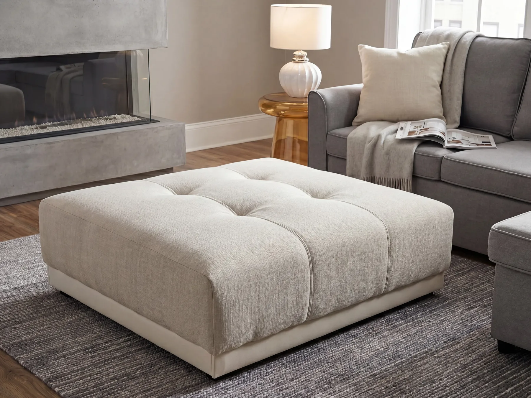 Ottomane TORPO Stoff Beige_1086464