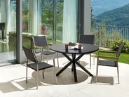 Gartenmöbel Set 4-Sitzer MALETTO/GROSSETO Polyrattan Schwarz_938137