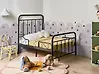 Mitwachsendes Kinderbett Metall ANAIS 90 x 200 cm Schwarz