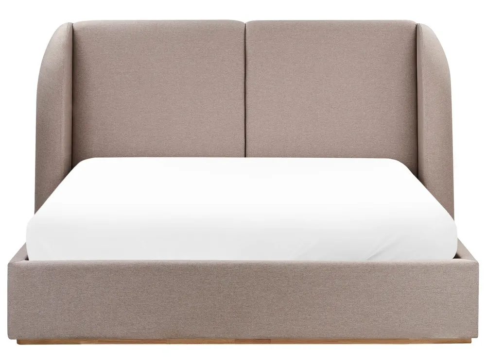 Bett mit Stauraum MONESTIER Stoff Taupe 160 x 200 cm_972631