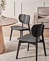 Esszimmerstuhl 2er Set OVERLY Holz Schwarze Esche
