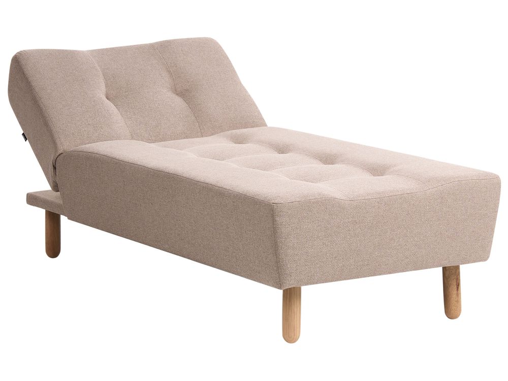 Chaise longue ALSTEN Tissu Beige