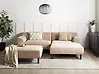 Ecksofa HOLT mit Ottomane Stoff Beige linksseitig
